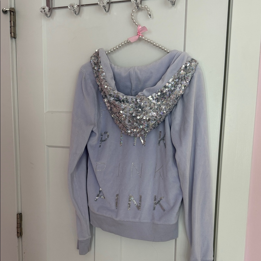 PINK Sequin Y2K Hoodie